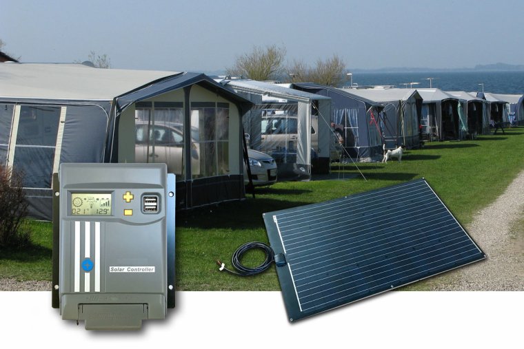 Camping solanlæg 500-540Wh (130Wp letvægt) MPPT