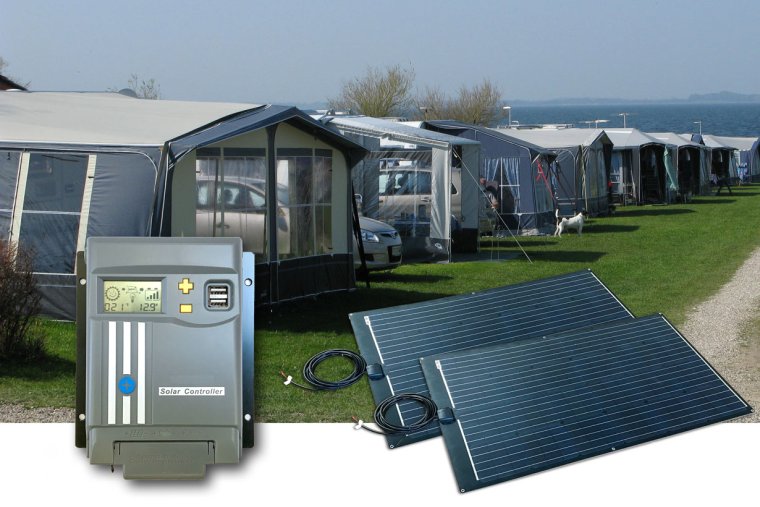 Camping solanlæg 1500Wh (400Wp letvægt) MPPT