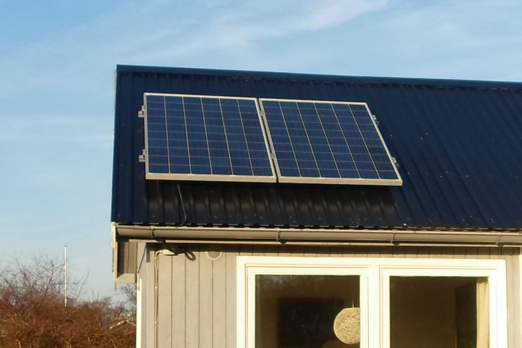 Solcellebeslag - 2 paneler sammen - m/tagskruer