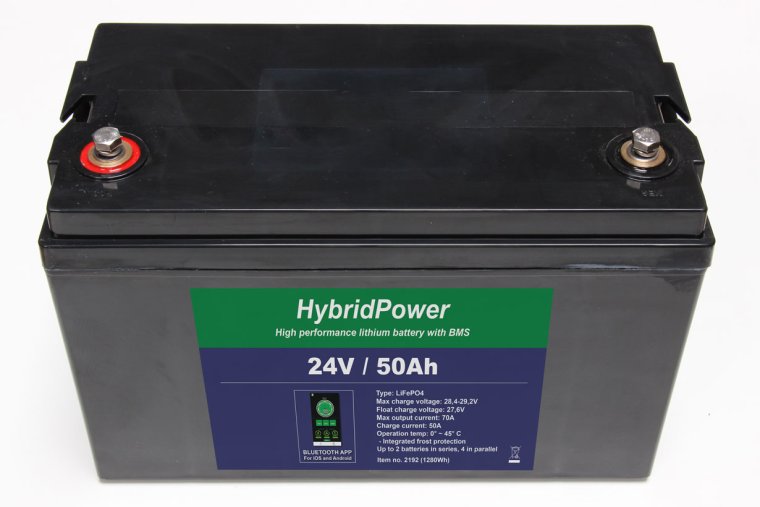 24V 48Ah LiFePO4 batteri (Over)