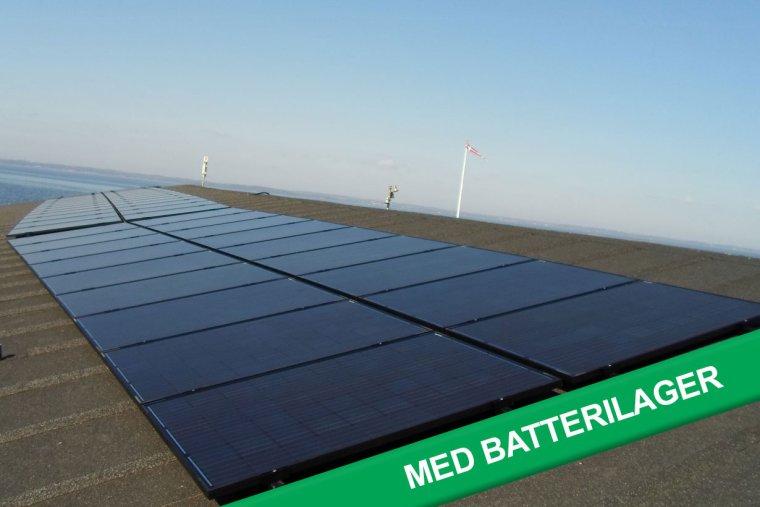 12KWp Hybrid solcelleanlæg med batteri