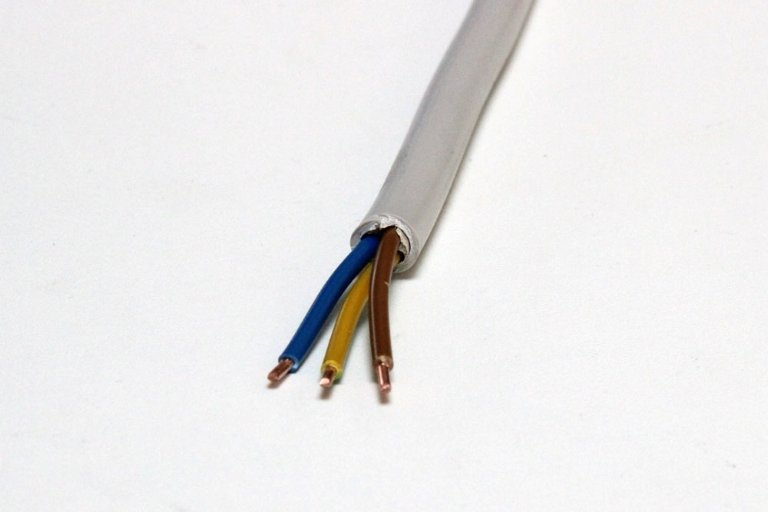 El-kabel 3x2.5 mm2 pr. meter