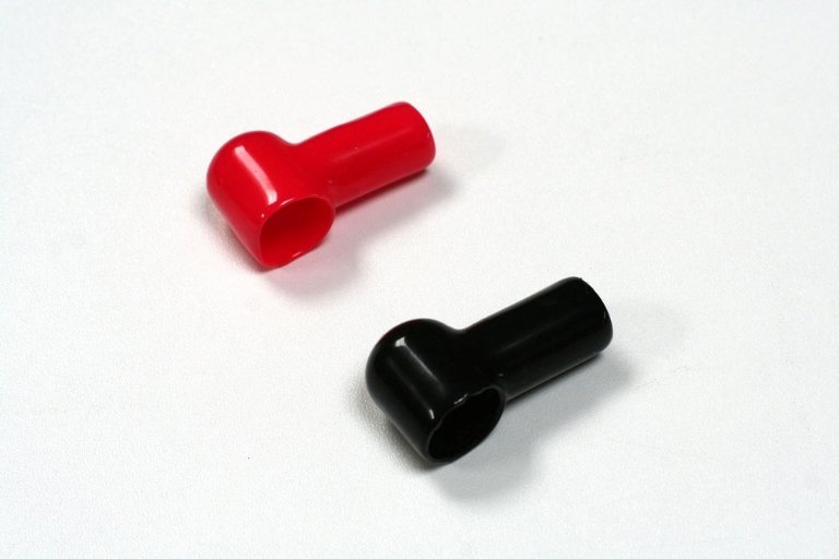 Batteripol beskytter rød/sort sæt - LILLE