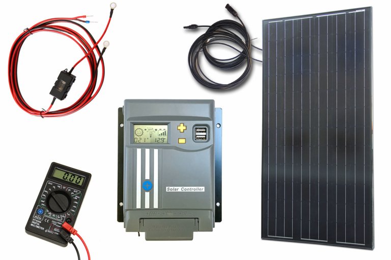 Grundpakke 12V m/200Wp & 20A MPPT lader m/display
