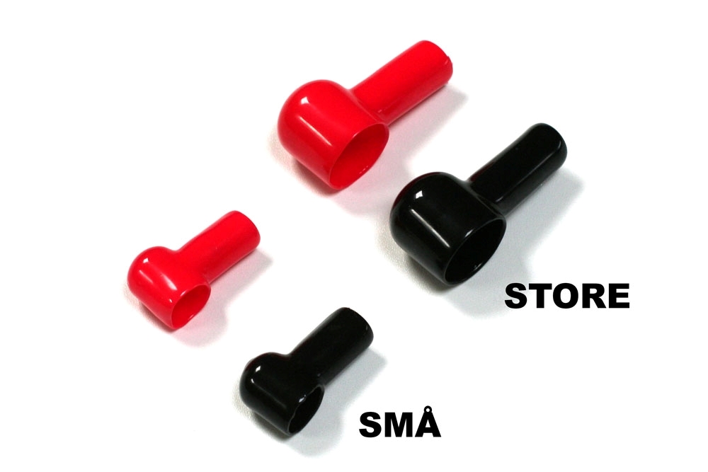 Ambitiøs kollidere evne Batteri pol beskytter rød/sort sæt - lille